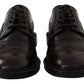 Dolce & Gabbana Elegant Purple Leather Derby Formal Shoes