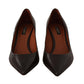 Dolce & Gabbana Elegant Brown Leather Heels Pumps