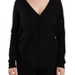 Dolce & Gabbana Elegant Black V-Neck Wool Pullover