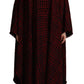 Dolce & Gabbana Elegant Red & Black Long Sleeve Overcoat Jacket