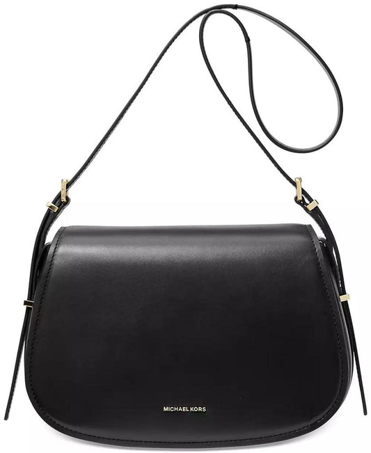 Lydia Small Leather Flap Messenger