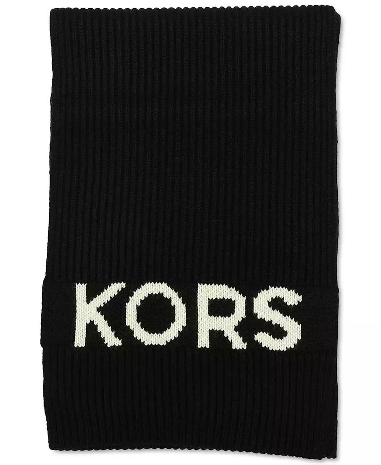 KORS Fisherman's Rib Beanie and Scarf Set