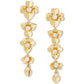 Gold-Tone Precious Pansy Linear Earrings