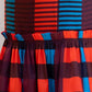 Flounced Midi Skirt In Multi-Colored