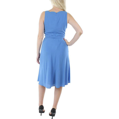 Womens Crepe Calf Midi Dress