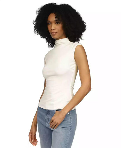 Women's Funnel-Neck Sleeveless Top