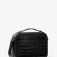 Hudson Crocodile Embossed Leather Crossbody Bag