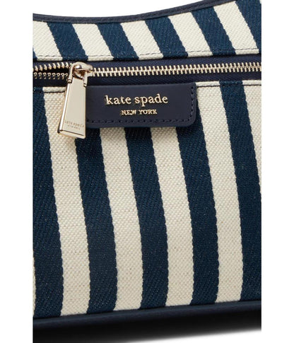 Hudson Striped Canvas Fabric Covertible Crossbody