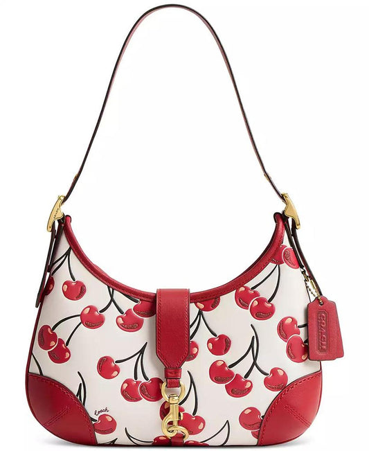 Originals Cherry Print Leather Hamptons Hobo Bag