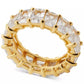 Gold-Tone Baguette Cubic Zirconia Eternity Band Ring