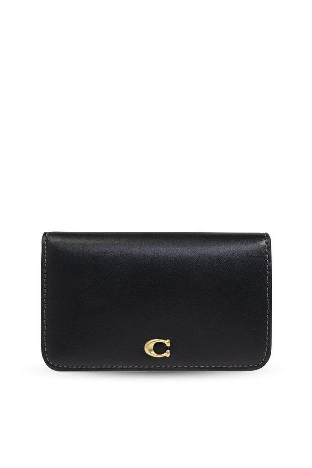 Coach C Logo Plaque Bi-Fold Wallet