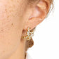 Lucky Charm Gold-Tone Crystal Huggie Hoop Earrings