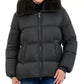 Women's Faux-Fur-Collar Hooded Puffer Coat, Created for Macy's