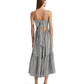 Striped Bow-Back Linen Dress