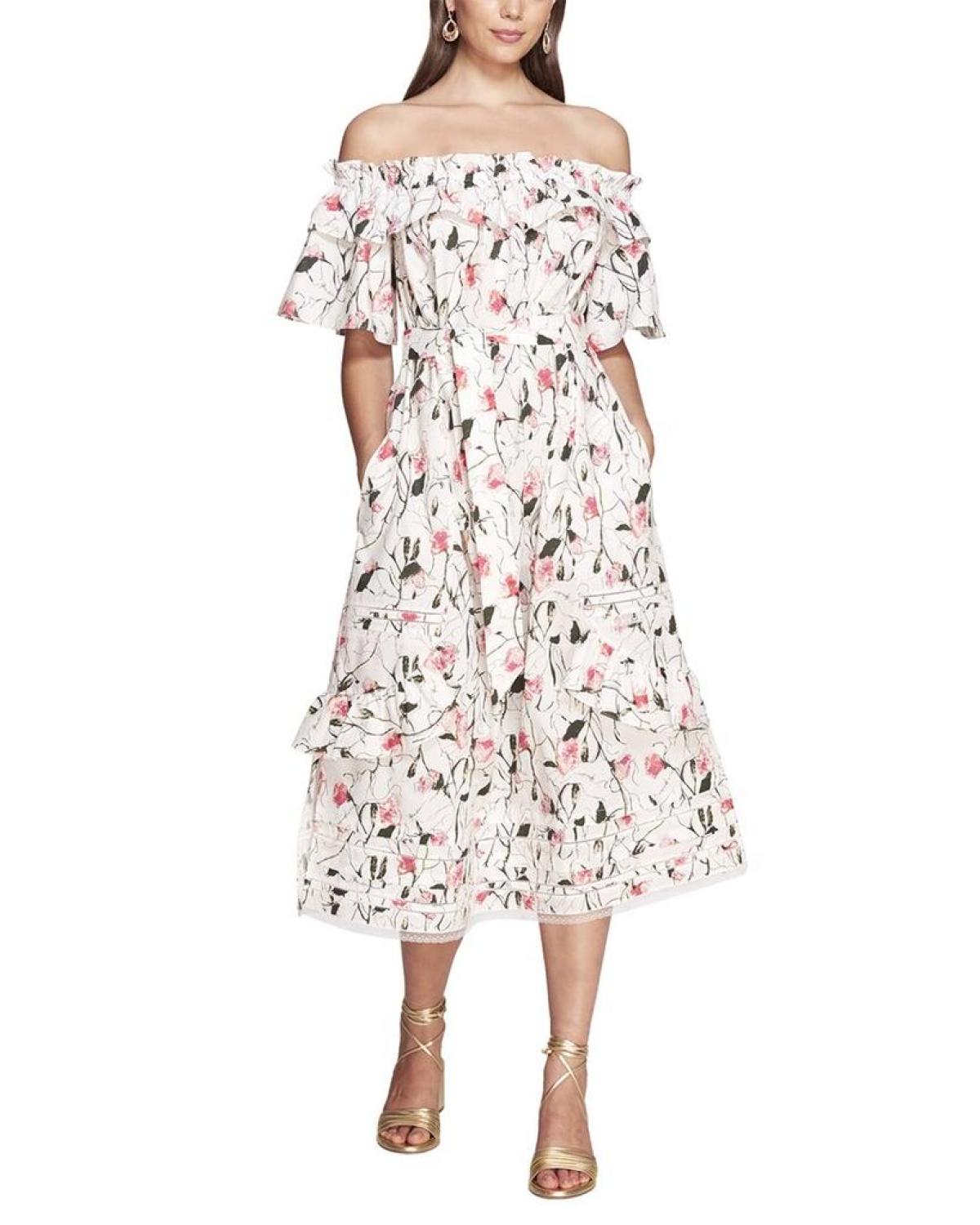 Marchesa Notte Rosie Printed Dress