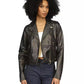 MICHAEL Women's Leather Moto Jacket