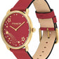 Women's Elliot Red Leather Strap Watch