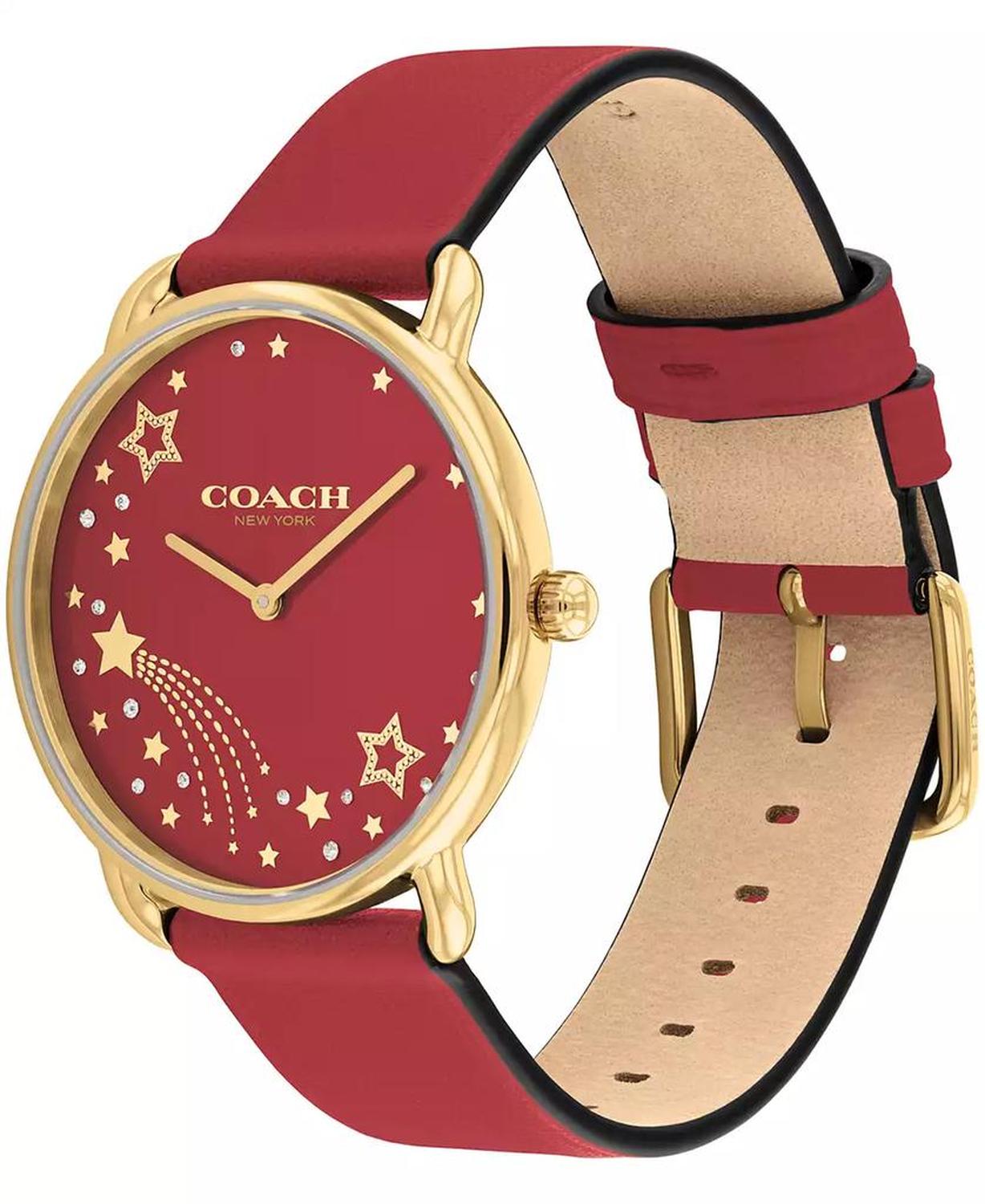 Women's Elliot Red Leather Strap Watch