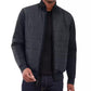 Men's Mixed-Media Knit-Sleeve Puffer Jacket