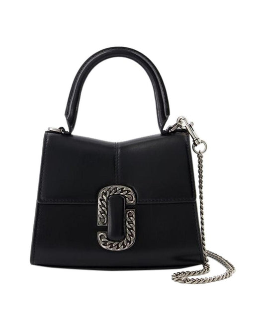 The Mini Top Handle Bag - Marc Jacobs - Leather - Black/Argenté