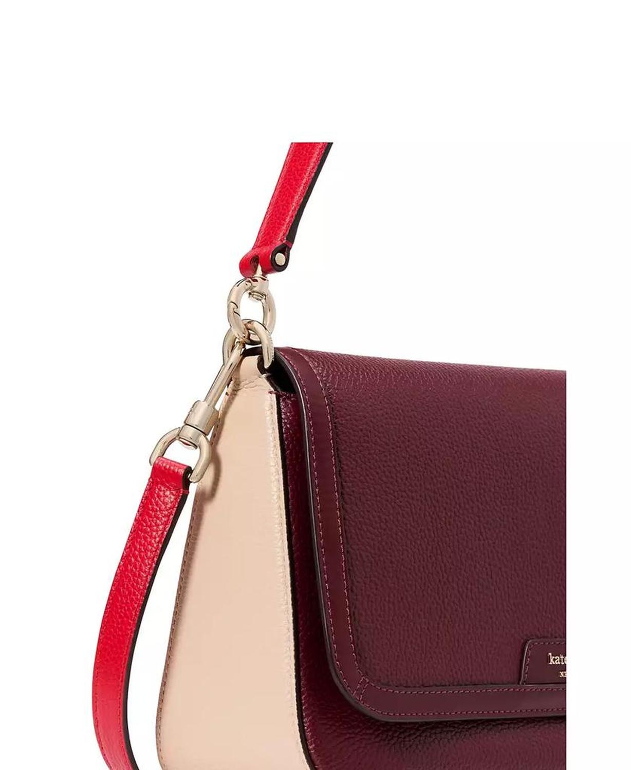 Women's Hudson Colorblocked Pebbled Flap Shoulder Bag