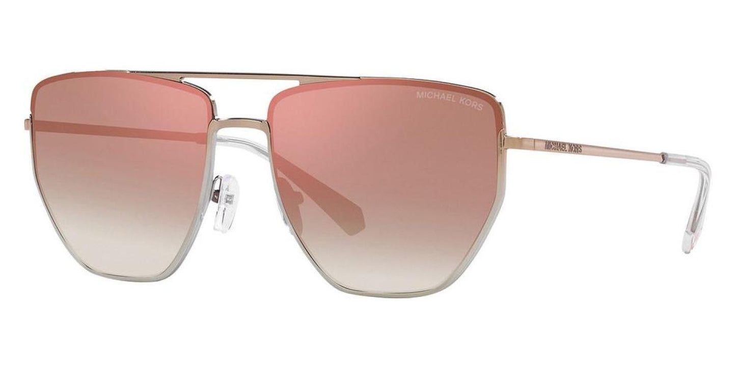 Michael Kors Women's Paros 60mm Rose Gold Silver Gradient Sunglasses