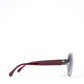 Chanel Polarised Lens Aviator Sunglasses Silver / Maroon Acetate 135