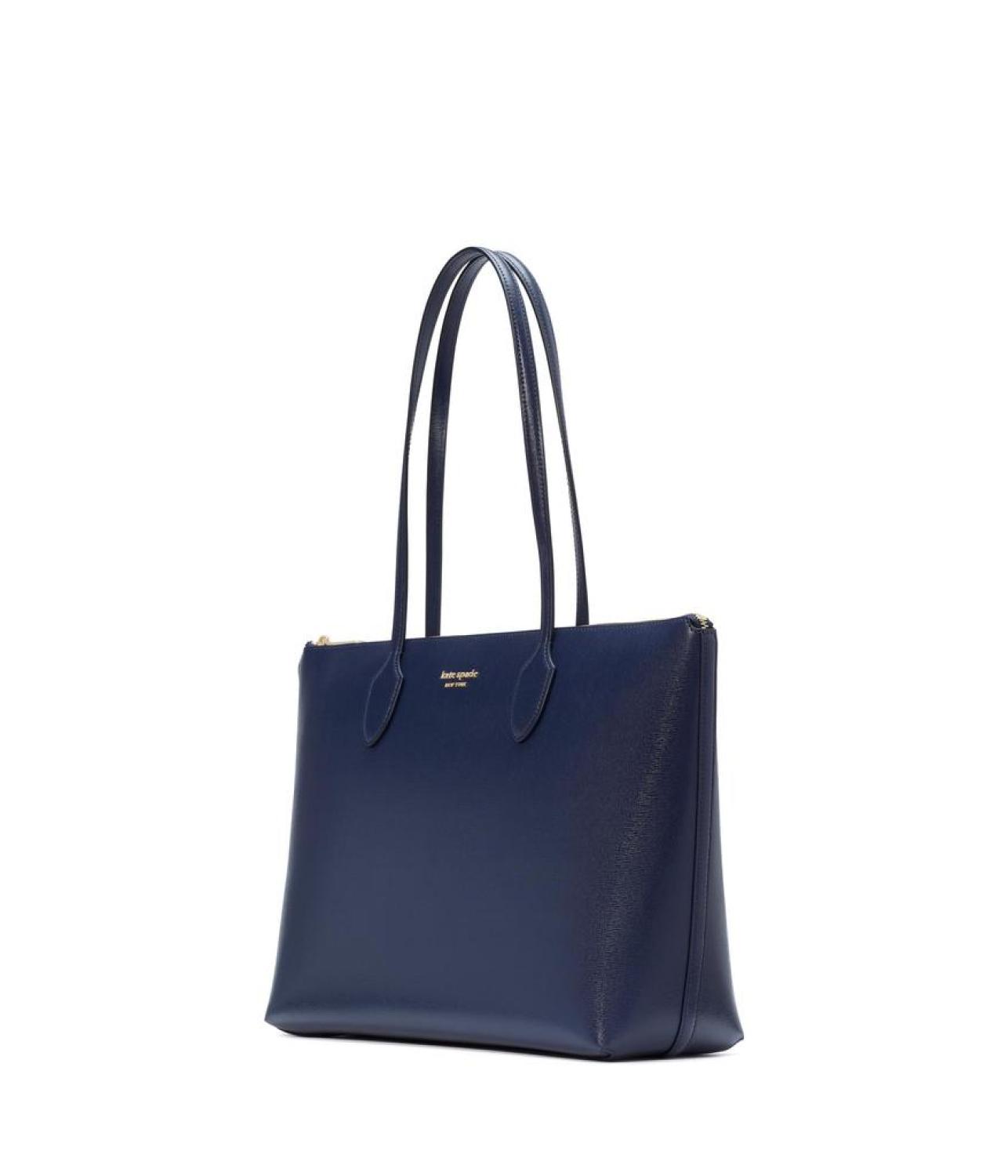 Bleecker Saffiano Leather Large Zip Top Tote