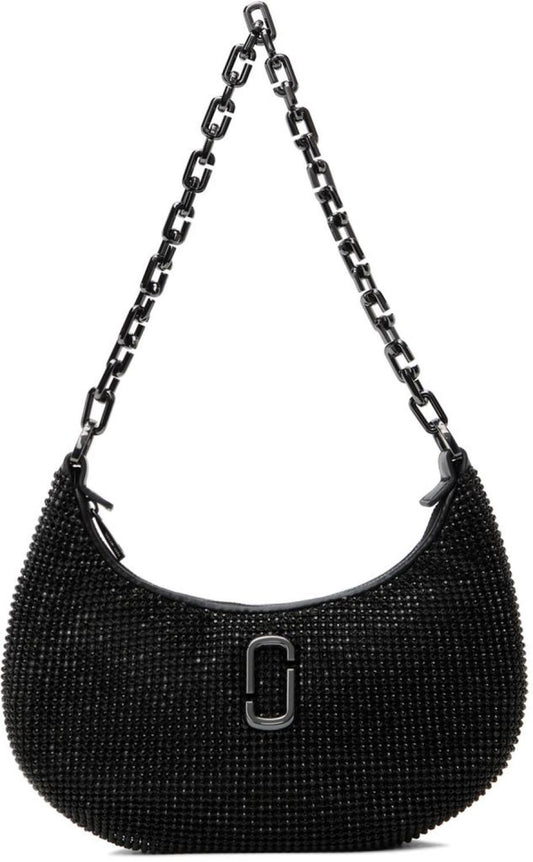 Black 'The Rhinestone Small Curve' Bag