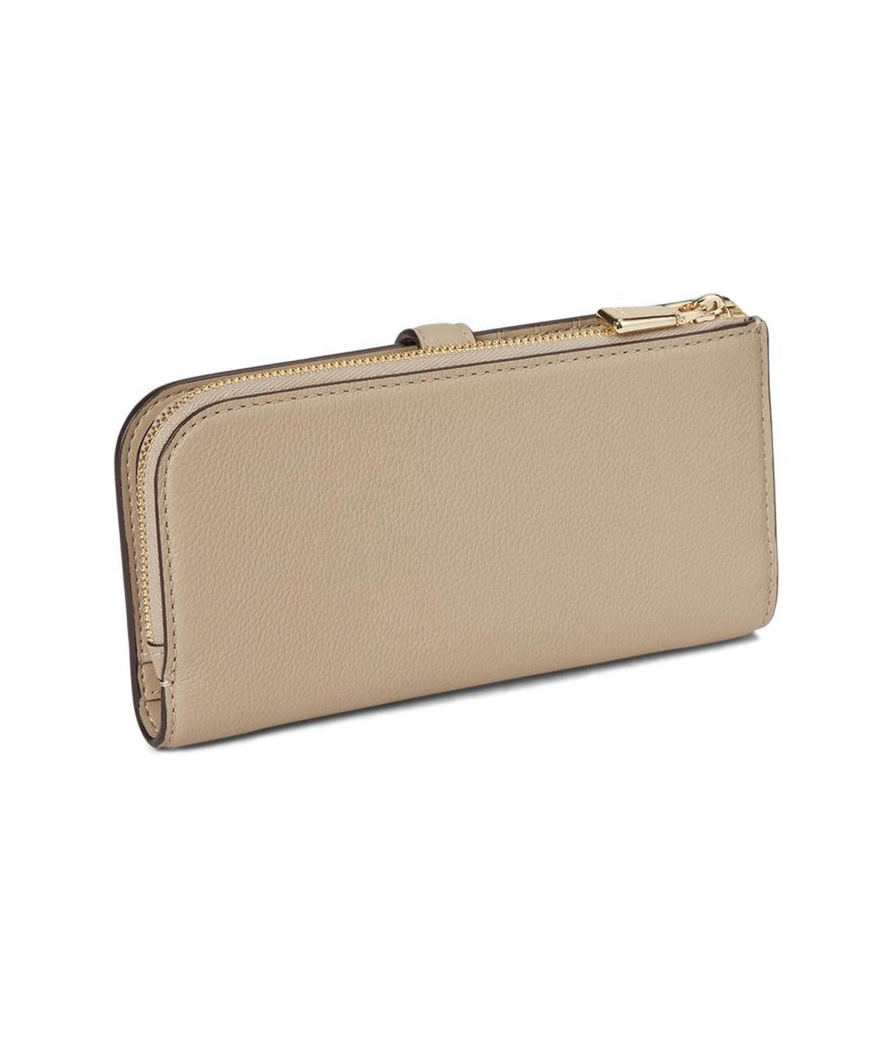 Tribeca Pebbled Leather Zip Slim Wallet