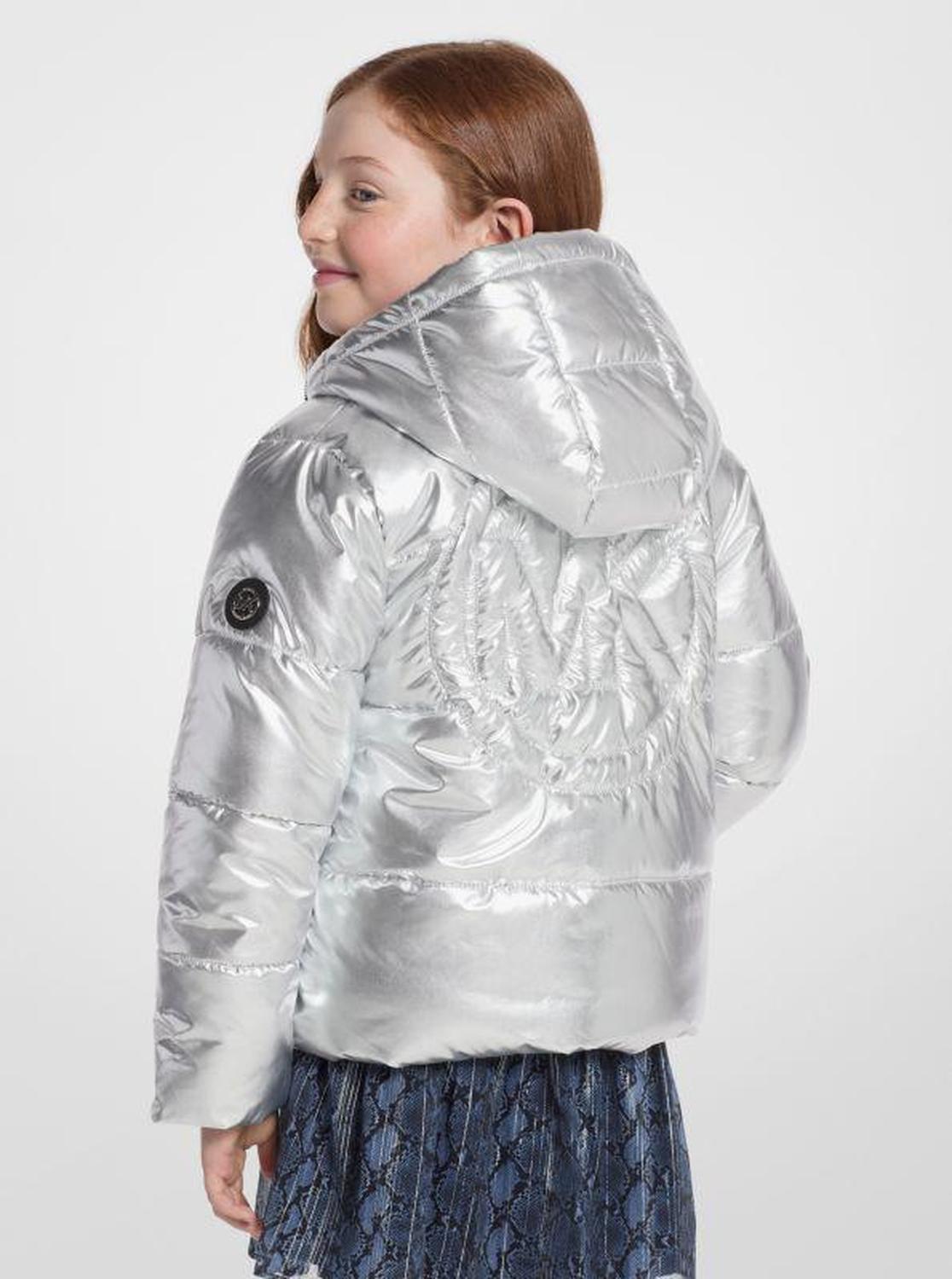 Quilted Metallic Puffer Jacket