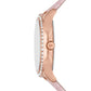 Women's Sage Three-Hand Blush Croco Embossed Leather Watch 38mm