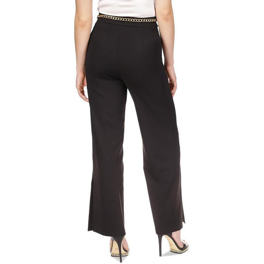 Womens Crepe Dressy Wide Leg Pants