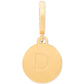 Gold-Tone Initial Polished Disc Charm Pendant