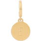 Gold-Tone Initial Polished Disc Charm Pendant