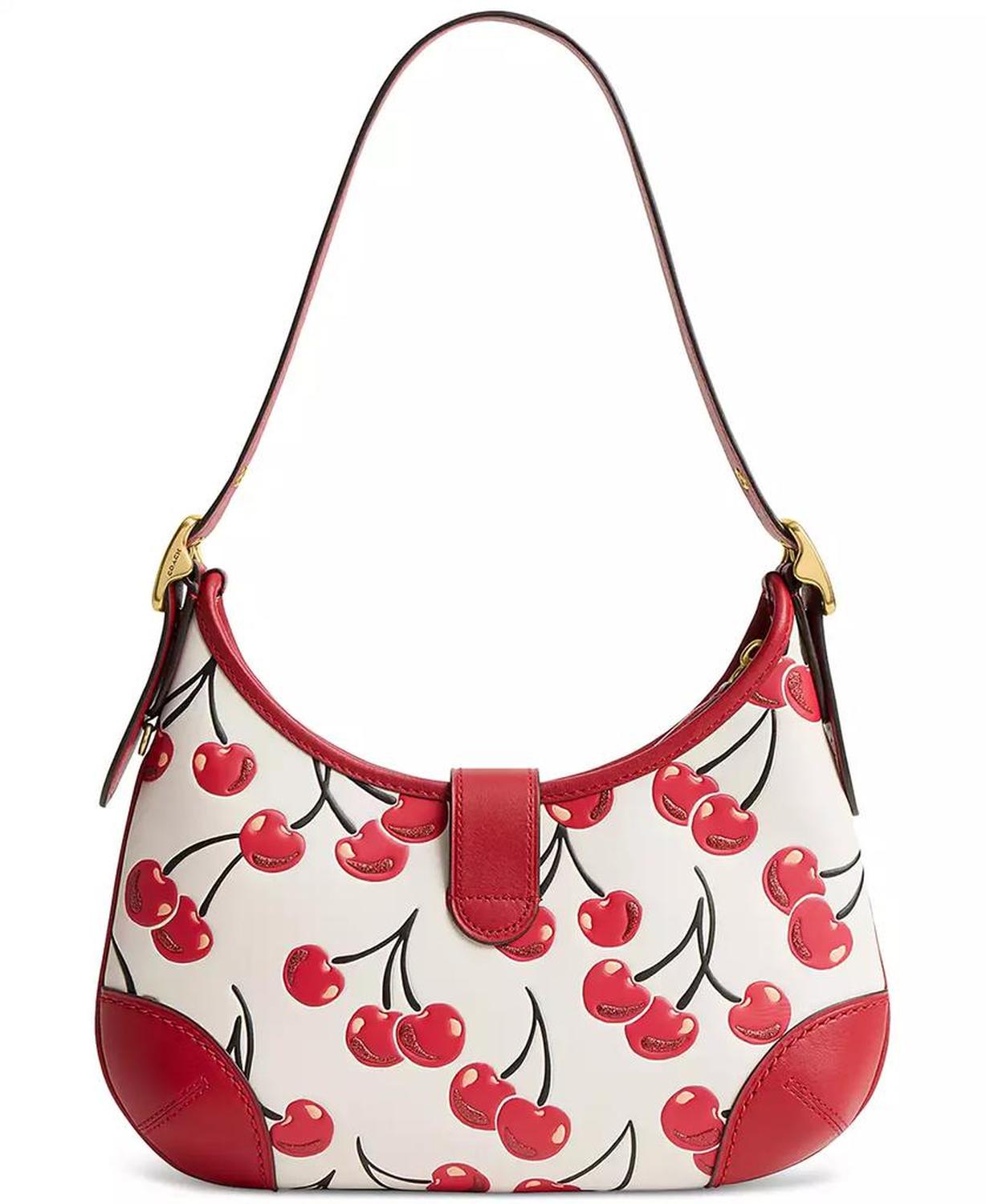 Originals Cherry Print Leather Hamptons Hobo Bag