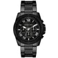 Men's Alek Chronograph Black Stainless Steel Watch 44mm