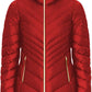 Michael Michael Kors Women's Red Down Hooded Packable Puffer Coat Jacket