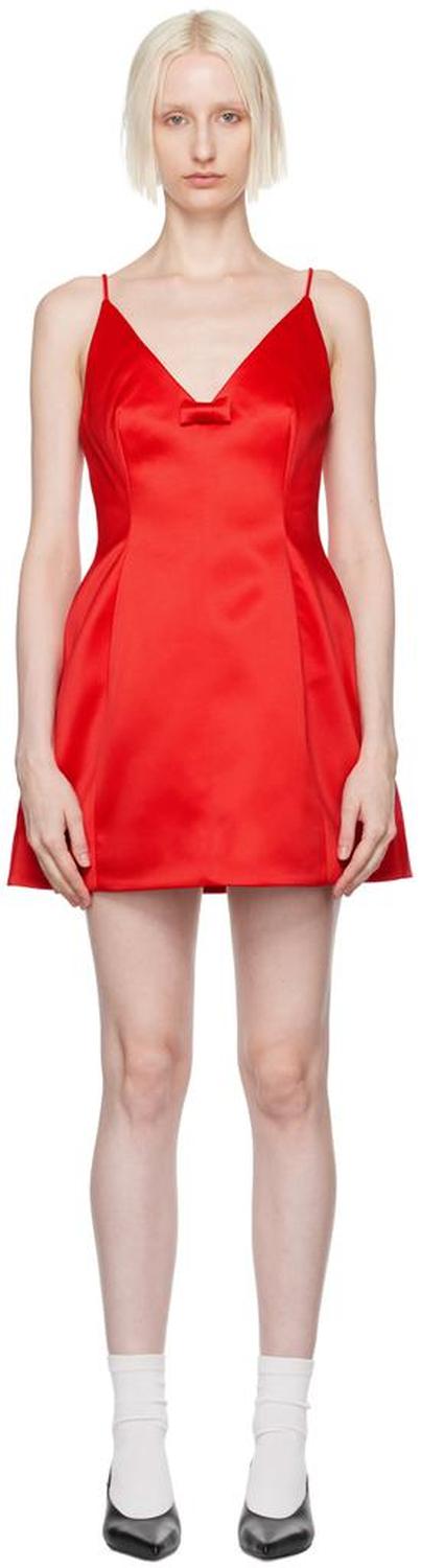 Red 'The Satin Bow' Minidress