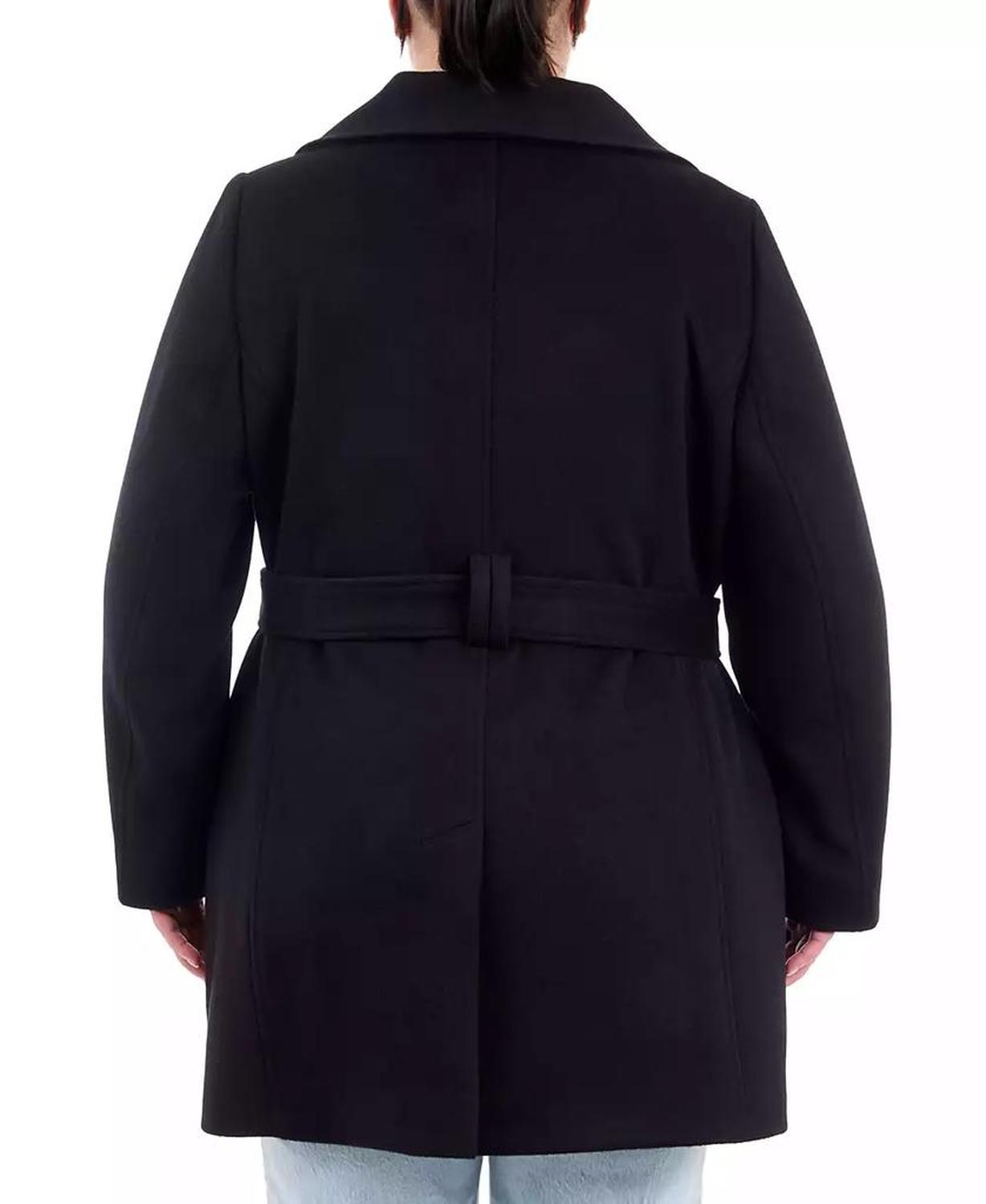 Plus Size Belted Zip-Front Coat, Created for Macy's