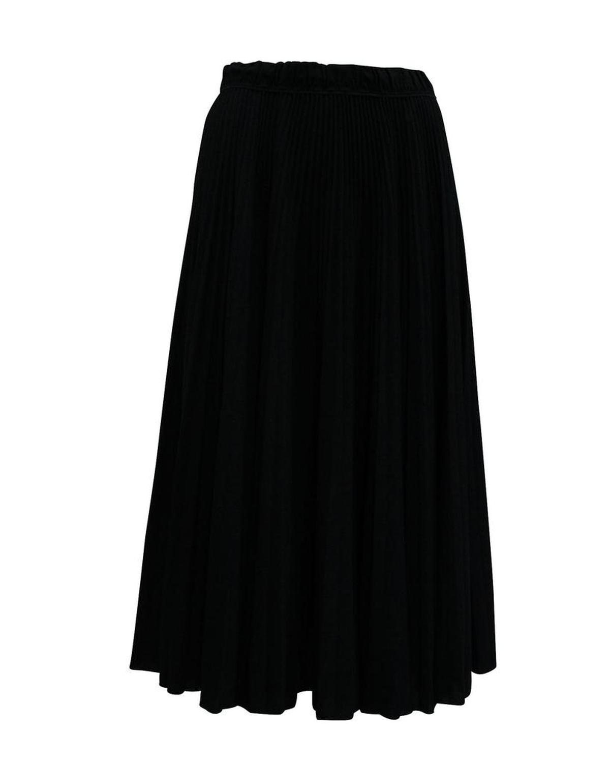 Marc Jacobs Pleated Skirt in Black Polyester