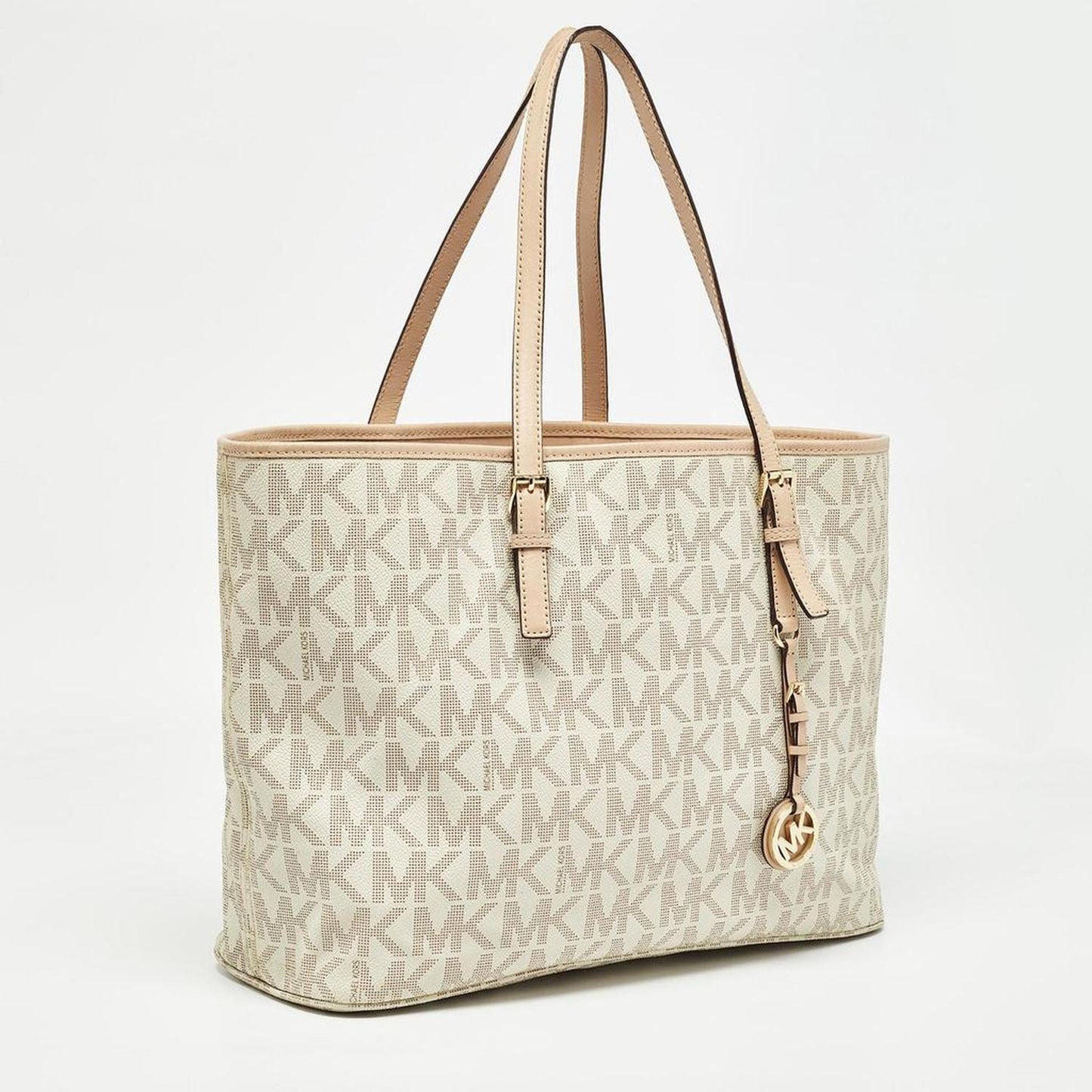 Michael Kors  Signature Coated Canvas And Leather Jet Set Tote