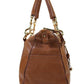 Marc Jacobs Womens Camel Leather Zip Medium Satchel Bag Handbag