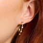 Gold-Tone Hint of Shimmer Small Hoop Earrings, 1"