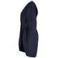 Marc Jacobs Wrap Mini Dress in Navy Blue Cotton