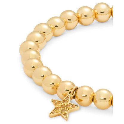 Gold-Tone Rainbow Joy Star Charm Stretch Bracelet