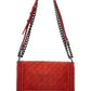 Chanel Red Quilted Suede Medium Boy Bag (Authentic Pre-Owned)