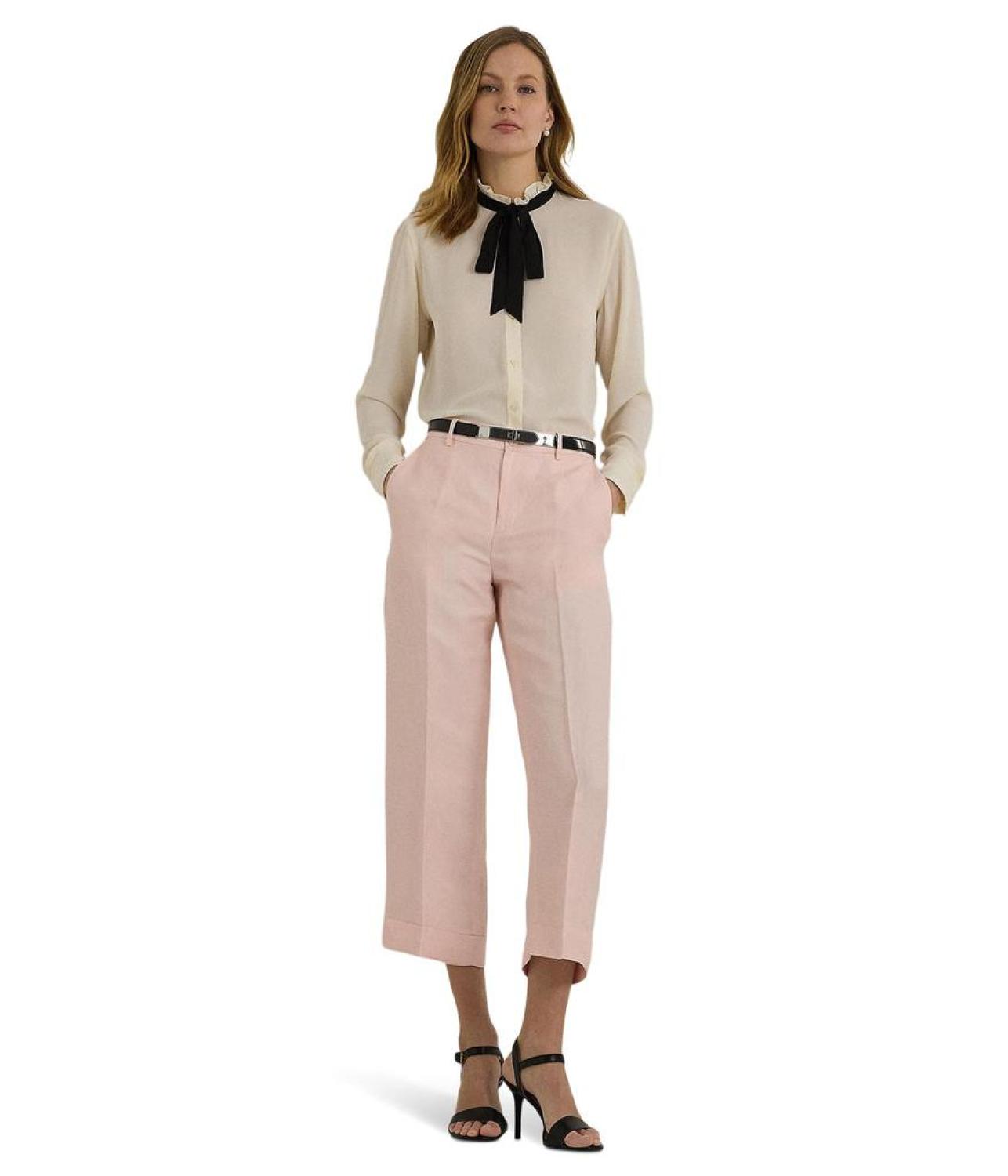 Classic Fit Georgette Tie-Neck Shirt