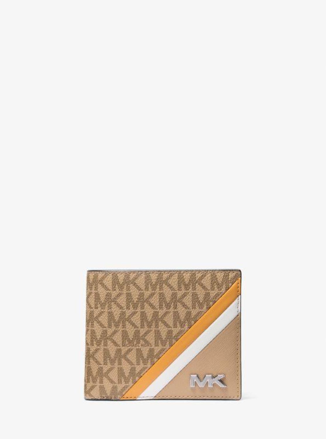 Rivington Striped Logo Billfold Wallet With Coin Pouch