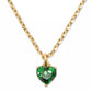 Gold-Tone Stone Heart Pendant Necklace, 16" + 3" extender